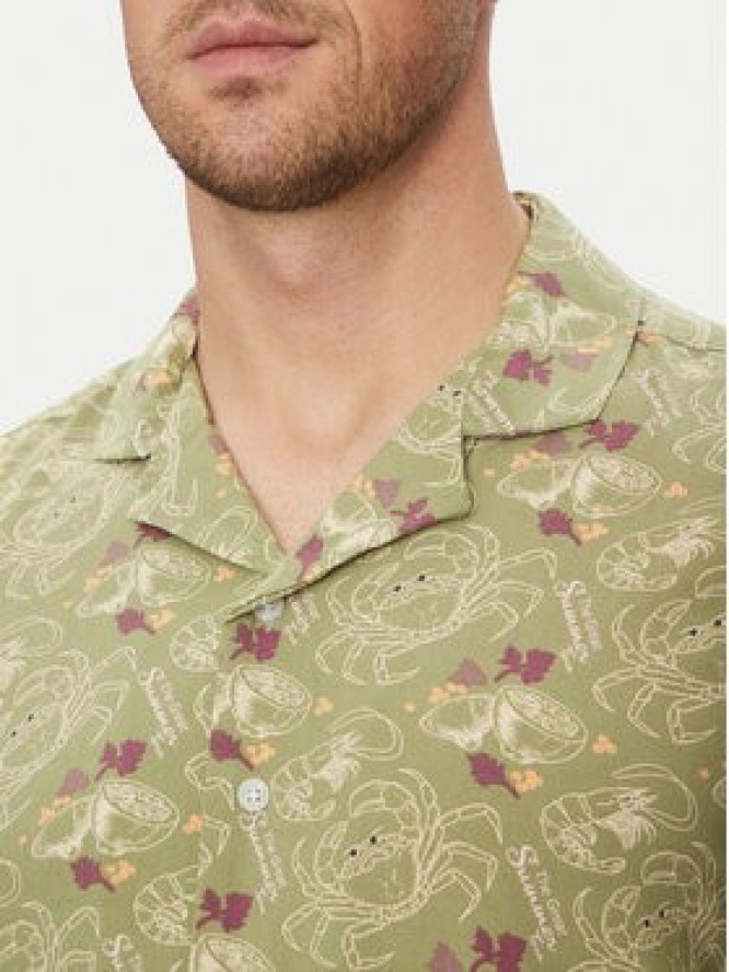 Blend Koszula 20718227 Zielony Regular Fit