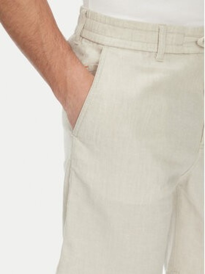 BOSS Szorty materiałowe 50536863 Beżowy Tapered Fit