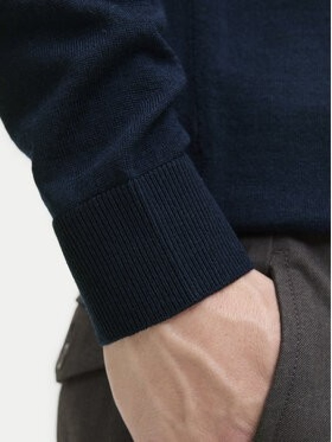 Jack & Jones Sweter Merino 12281757 Granatowy Regular Fit