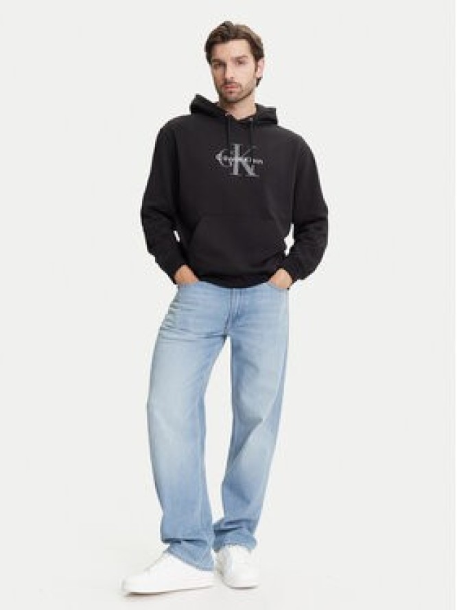 Calvin Klein Jeans Bluza Monologo LV04RC282G Czarny Regular Fit