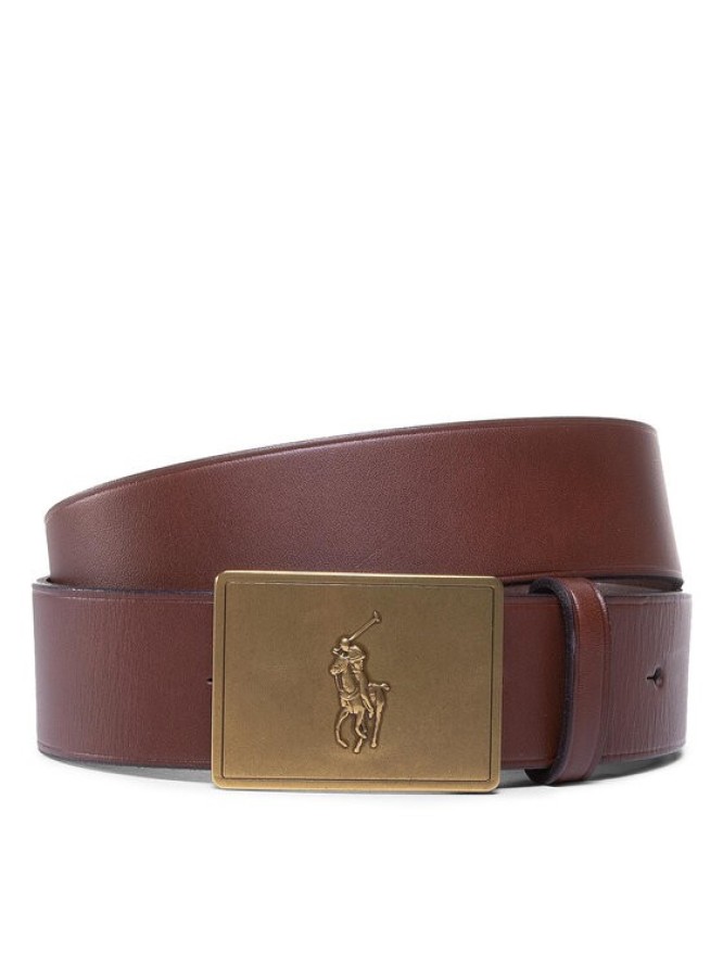 Polo Ralph Lauren Pasek Męski 36Mm Pp Plaque Belt 405691693002 Brązowy