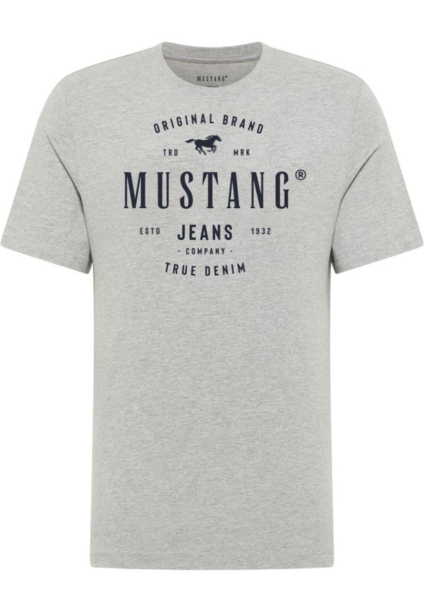 Męski T-Shirt Mustang Style Alex Mid Grey Mélange 1017332 4140
