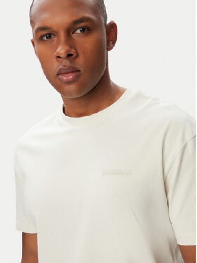 Napapijri T-Shirt Yourte NP0A8AU2 Kremowy Relaxed Fit