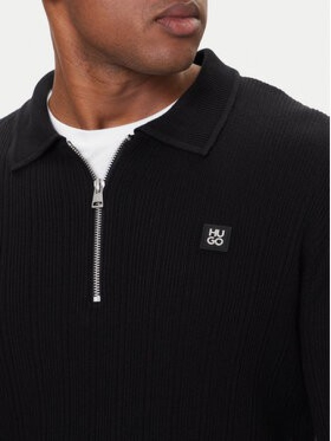 HUGO Sweter Sastoro 50524556 Czarny Regular Fit