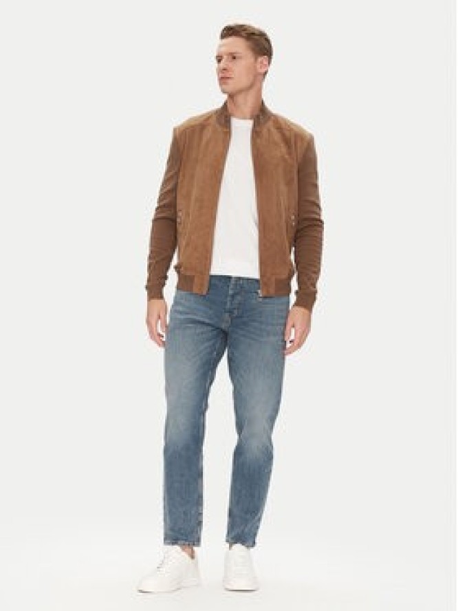 Milestone Kurtka bomber MSTristan 511620 21220 Brązowy Regular Fit