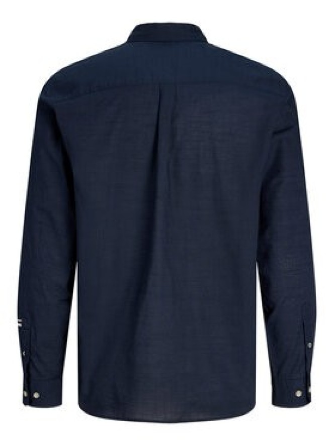 Jack & Jones Koszula Henry 12289197 Granatowy Regular Fit