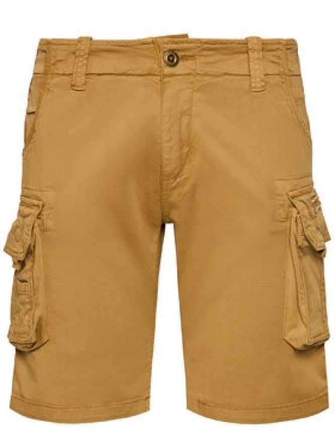 Alpha Industries Szorty materiałowe Crew 176203 Brązowy Slim Fit