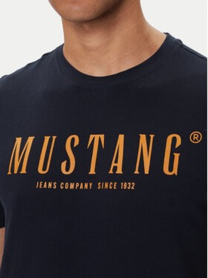 Mustang T-Shirt Austin 1016853 Granatowy Regular Fit
