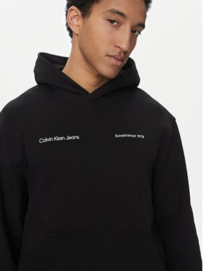 Calvin Klein Jeans Bluza Big Box Logo J30J325490 Czarny Regular Fit