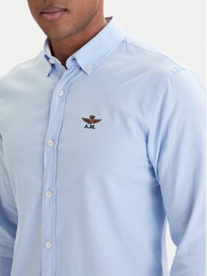 Aeronautica Militare Koszula 261CA1320UCT03532 Błękitny Regular Fit