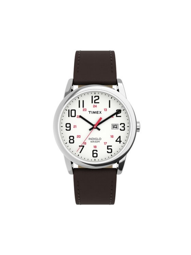 Timex Zegarek Easy Reader Classic TW2Y12600 Brązowy