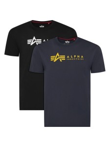 Alpha Industries Komplet t-shirtów Alpha Label 118534 Kolorowy Regular Fit