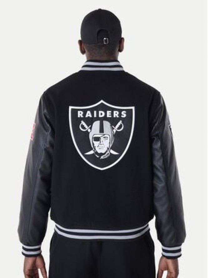 New Era Kurtka bomber New Era NFL Las Vegas Raiders Varsity 60596371 Czarny Regular Fit