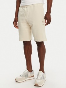 Guess Szorty sportowe M5GD10 KCN01 Écru Regular Fit