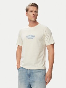 Jack & Jones T-Shirt Cassis 12295049 Kremowy Regular Fit