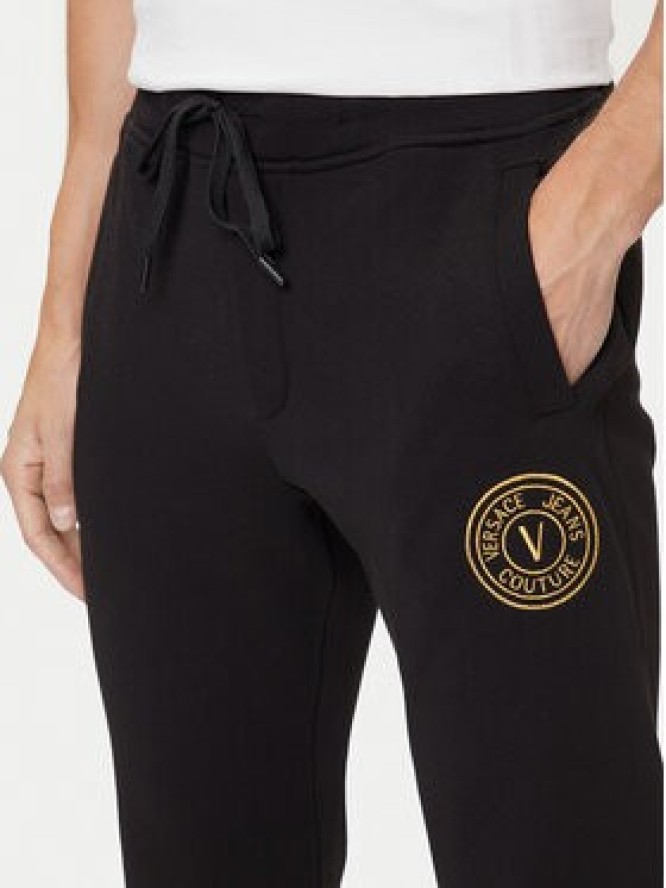 Versace Jeans Couture Spodnie dresowe 79GAAT00 CF01T Czarny Regular Fit