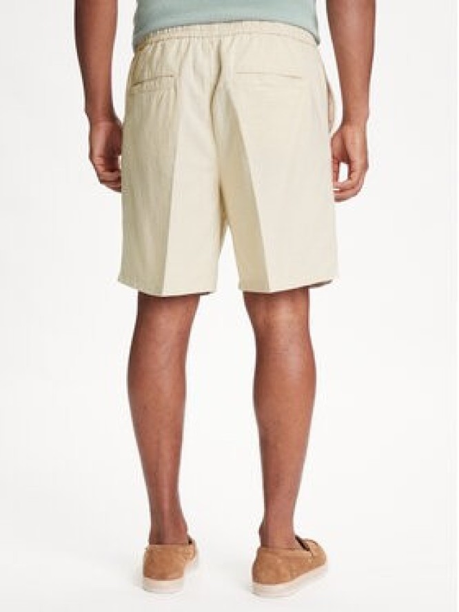 Mustang Szorty materiałowe Linen 1016459 Écru Loose Fit