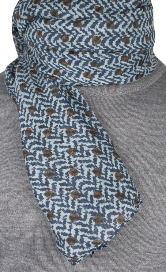 Lekki Szalik Przejściowy - Jodełka Niebieska, Groszki - His Story