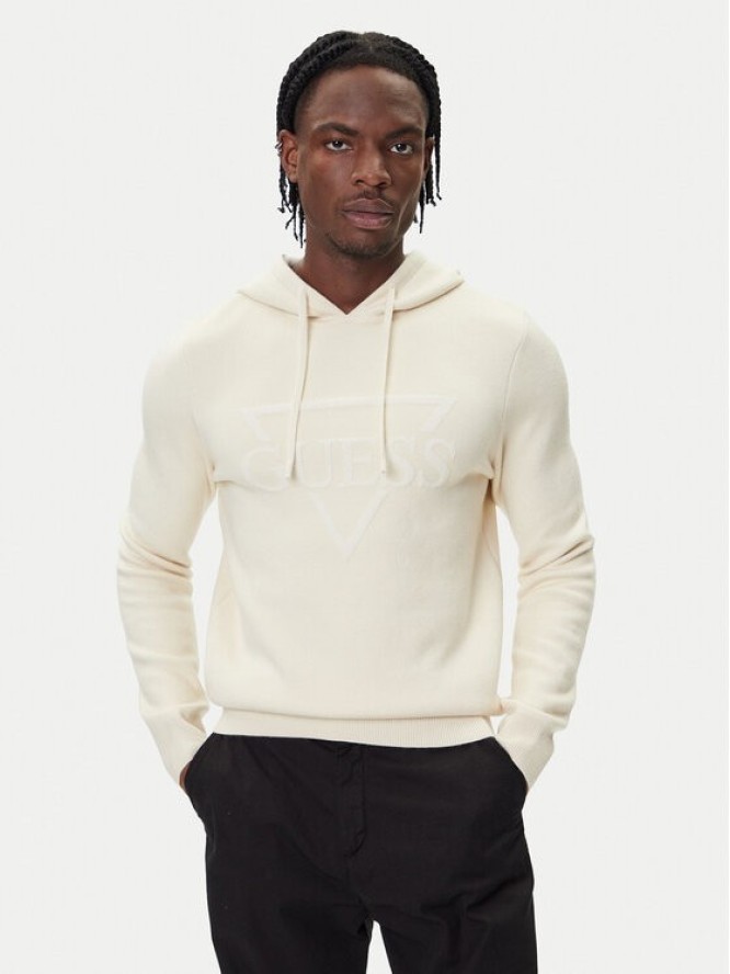 Guess Bluza M5BR18 Z0470 Beżowy Regular Fit