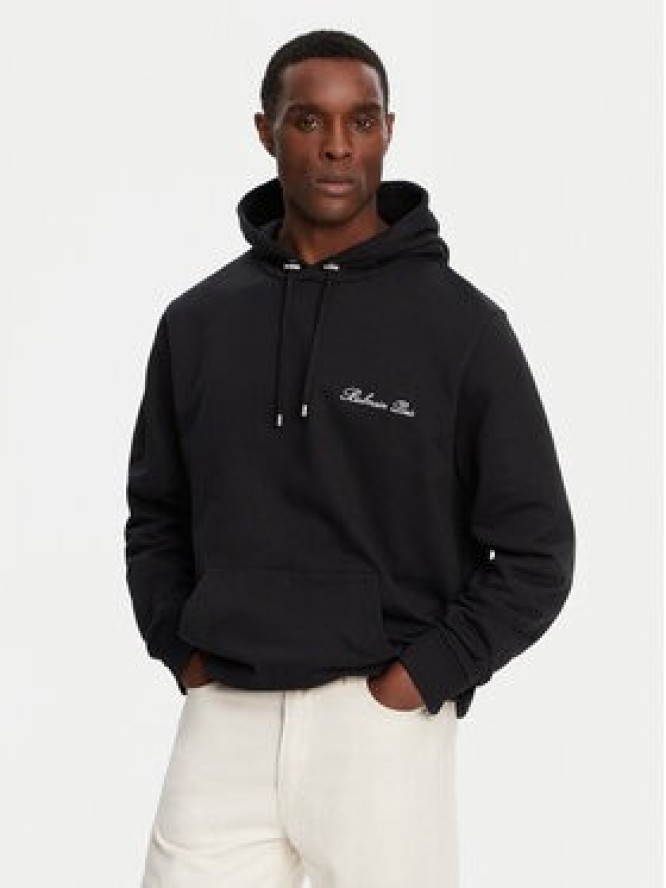 Balmain Bluza DH1JT047BC78 Czarny Regular Fit