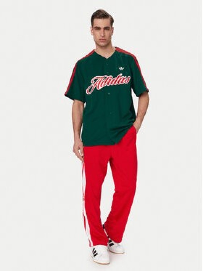 adidas T-Shirt Summer League Varsity Baseball KE2245 Zielony Oversize