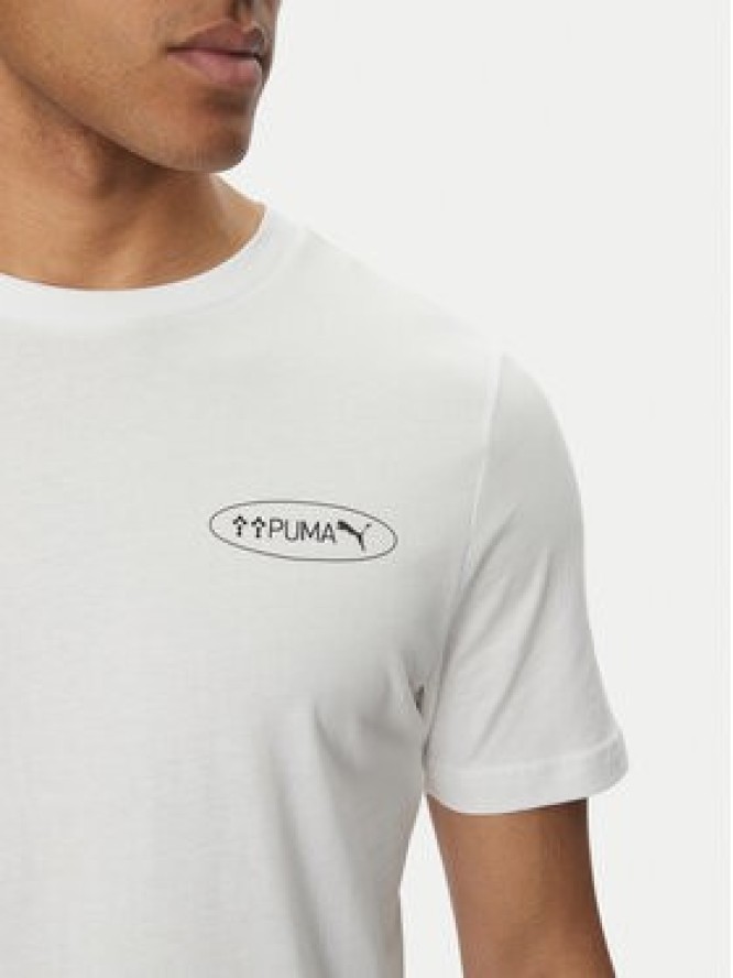 Puma T-Shirt Graphics 3 Circles 684834 Biały Regular Fit