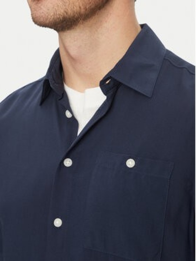 Blend Koszula 20716363 Granatowy Regular Fit