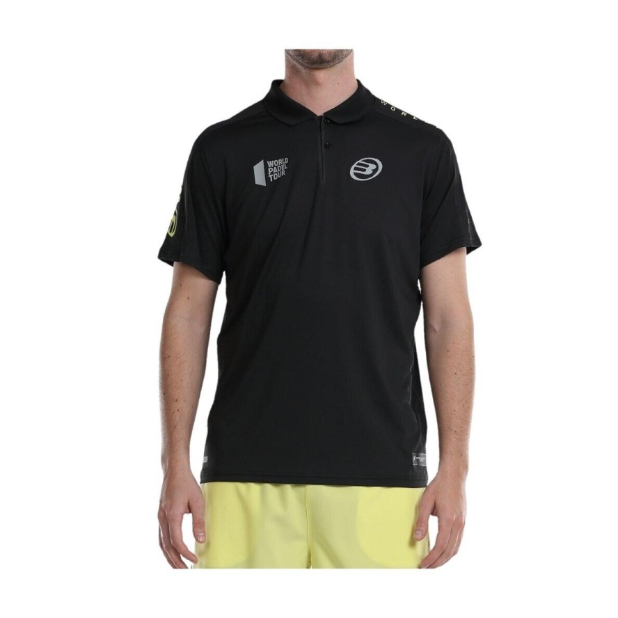 Koszulka Polo z krótkim rękawem Męska Bullpadel Liceo Czarny