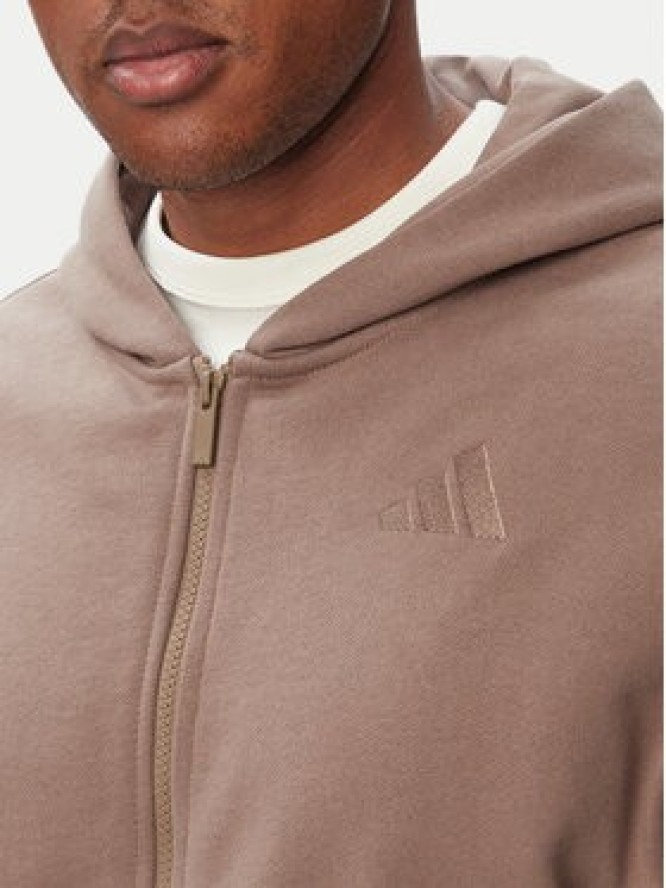 adidas Bluza Kit Small Logo Full-Zip Hoodie KW2322 Beżowy Regular Fit