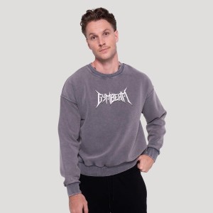 Bluza męska fitness oversize bez kaptura Spike
