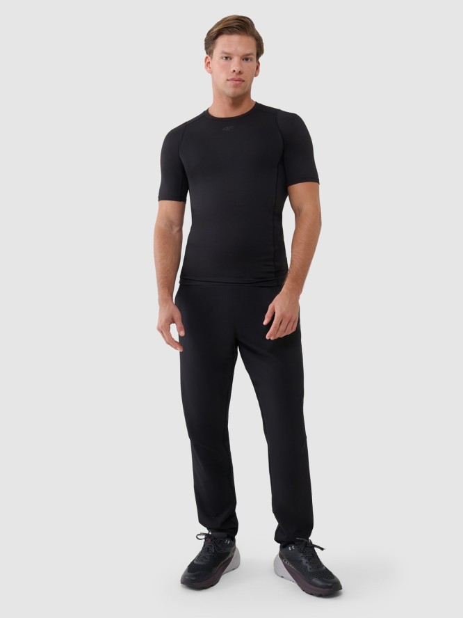 4F Spodnie treningowe szybkoschnące męskie - czarne XXL