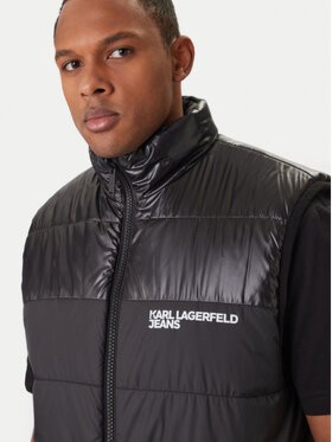 Karl Lagerfeld Jeans Kamizelka B1M15043 Czarny Regular Fit