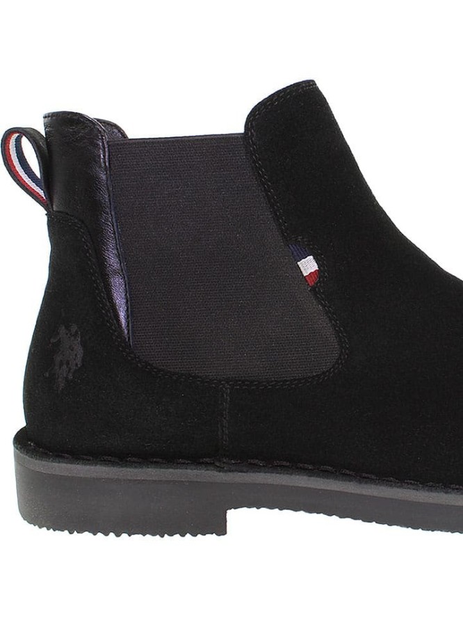 U.S. Polo Assn. Skórzane sztyblety w kolorze czarnym rozmiar: 44