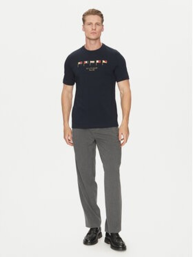 Tommy Hilfiger T-Shirt Multi Flags MW0MW38616 Granatowy Regular Fit