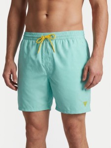 Guess Szorty kąpielowe F6GT26 WG2A2 Turkusowy Regular Fit
