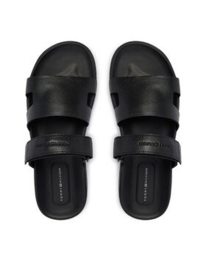 Tommy Hilfiger Klapki Adjustable Premium Lth Sandal FM0FM05773 Czarny