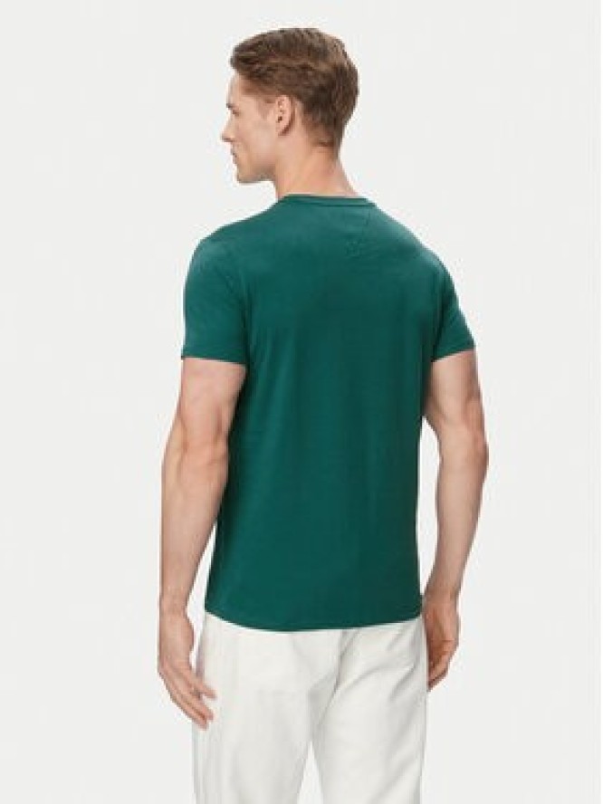 Tommy Jeans T-Shirt DM0DM04411 Zielony ciemny Slim Fit