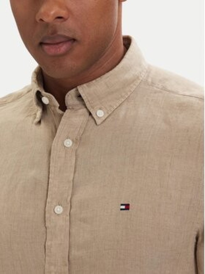 Tommy Hilfiger Koszula MW0MW41530 Beżowy ciemny Regular Fit