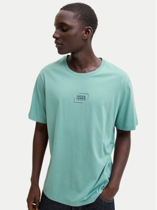 Jack & Jones T-Shirt Corp Graphic 12268415 Turkusowy Regular Fit