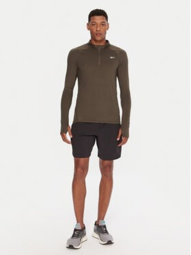 Reebok Koszulka techniczna RK25177CCM Khaki Regular Fit
