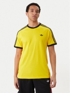 adidas T-Shirt 3-Stripes KE3533 Żółty Regular Fit