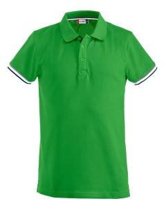 clique koszulka polo męska Newton z bawełny ring-spun – trójkolorowy kontrast