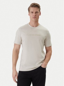 Calvin Klein T-Shirt LV04LF810G Écru Regular Fit