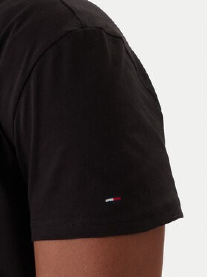 Tommy Jeans T-Shirt Sign Spray DM0DM22319 Czarny Regular Fit