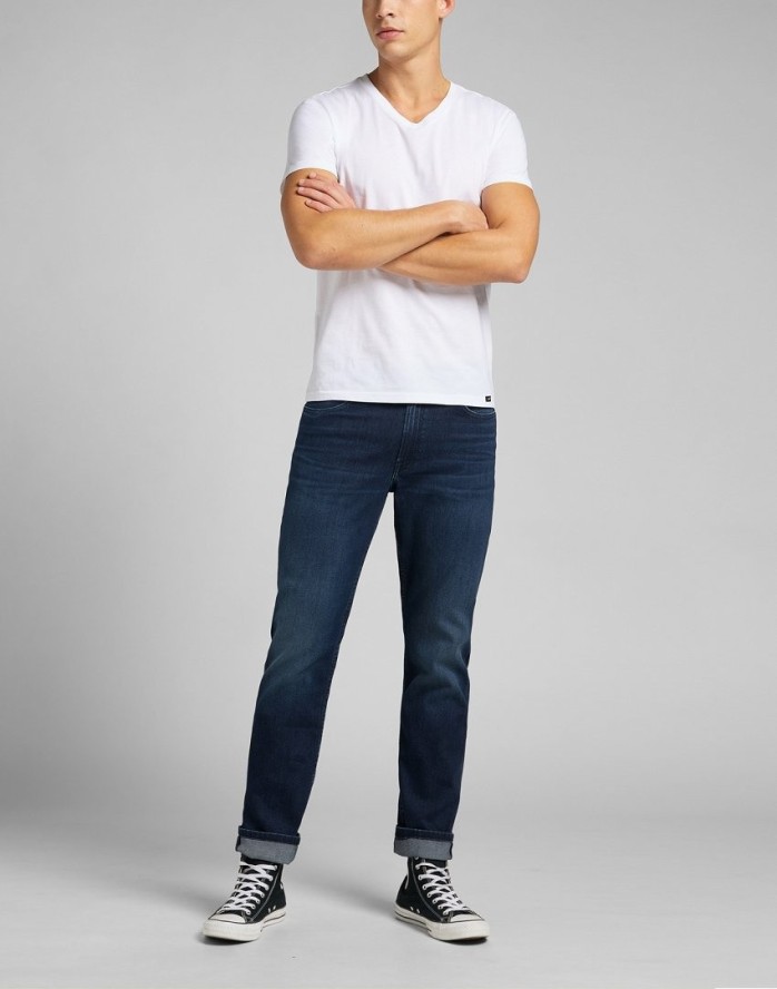 LEE TWIN PACK V NECK MĘSKI T-SHIRT KOSZULKA DWUPAK WHITE L62ECM12 112114541