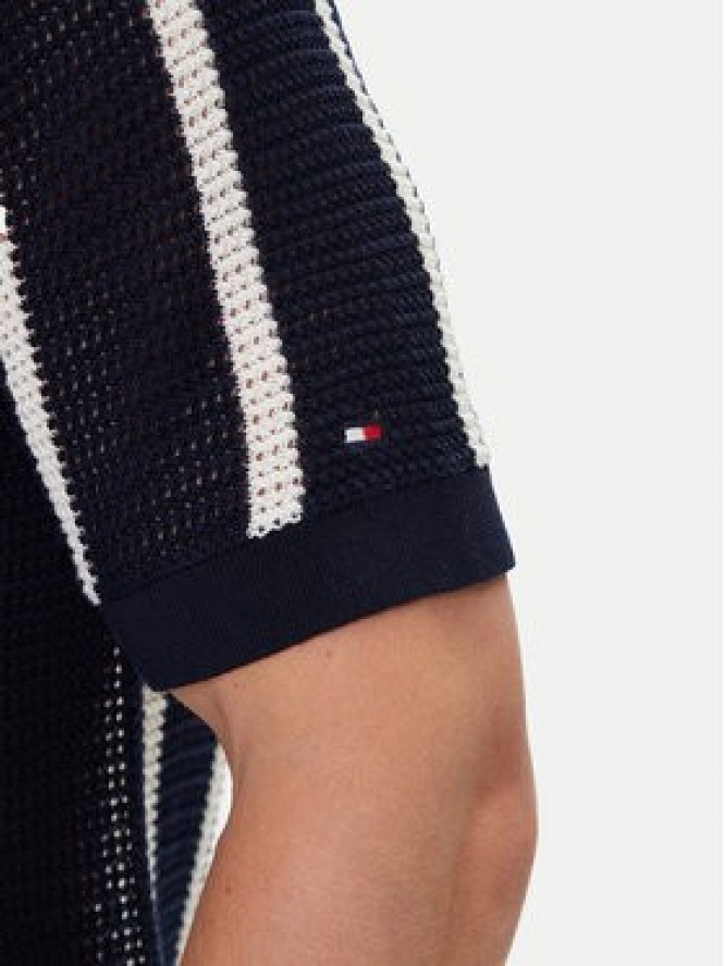 Tommy Hilfiger Koszula Vertical MW0MW41225 Granatowy Regular Fit