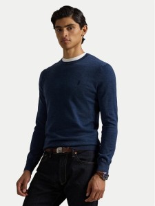 Polo Ralph Lauren Sweter 710946143006 Granatowy Slim Fit