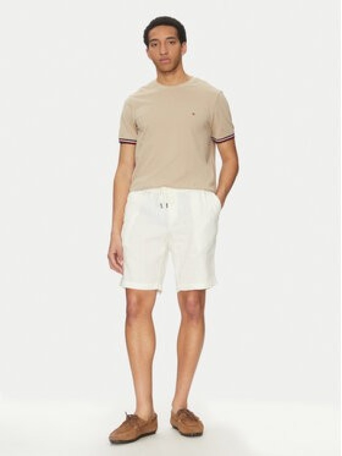 Tommy Hilfiger Szorty materiałowe Harlem MW0MW37804 Écru Regular Fit