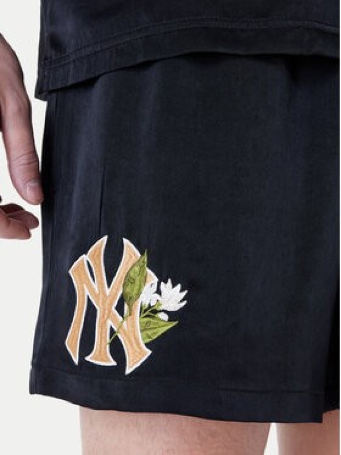 New Era Szorty sportowe New York Yankees MLB Woven 60596375 Czarny Regular Fit