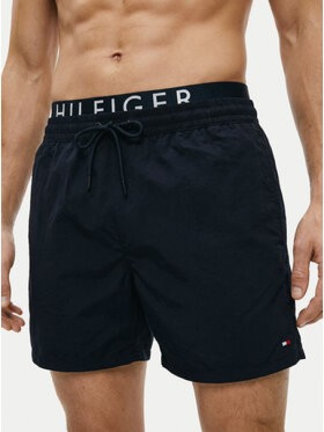 Tommy Hilfiger Szorty kąpielowe UM0UM03749 Granatowy Regular Fit